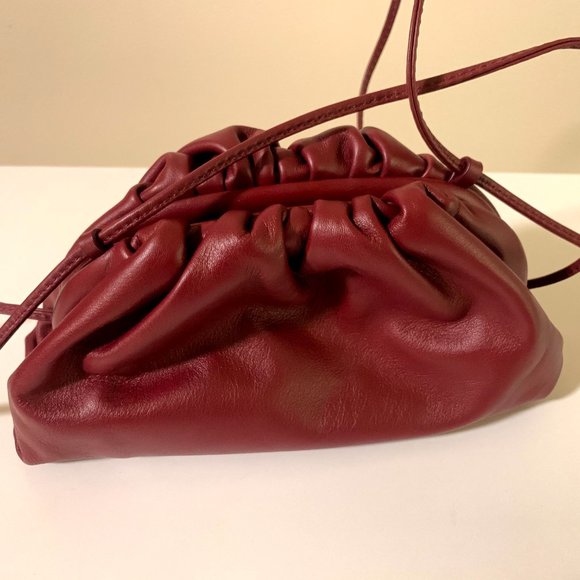 Bottega Veneta Handbags - Bottega Veneta The Mini Pouch in Bordeaux (NWT)